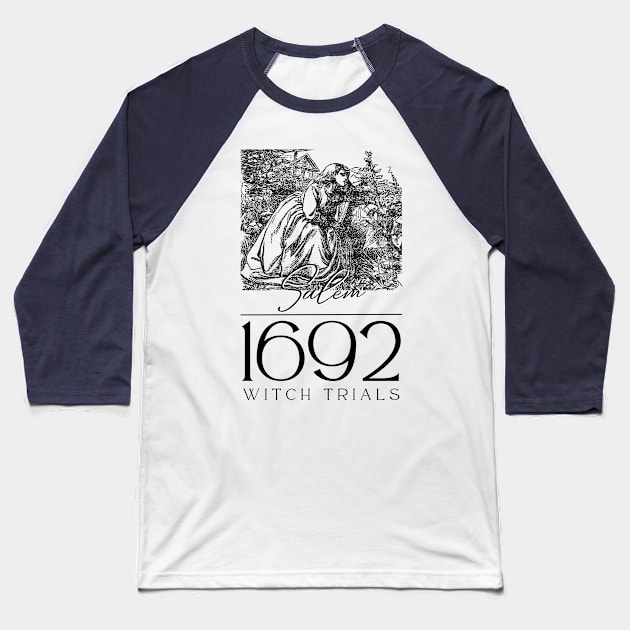 1692 Salem Witch Trials Baseball T-Shirt by Golden Eagle Design Studio